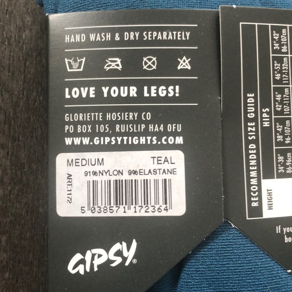 Modcloth Gipsy Teal color Woman’s tights - Picture 5 of 7